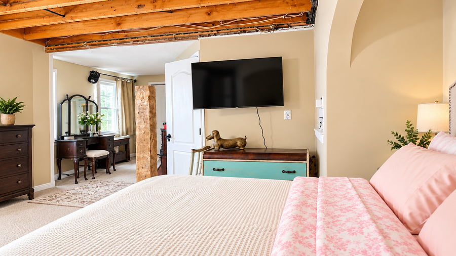 Smart television and sleep Number adjustable bed