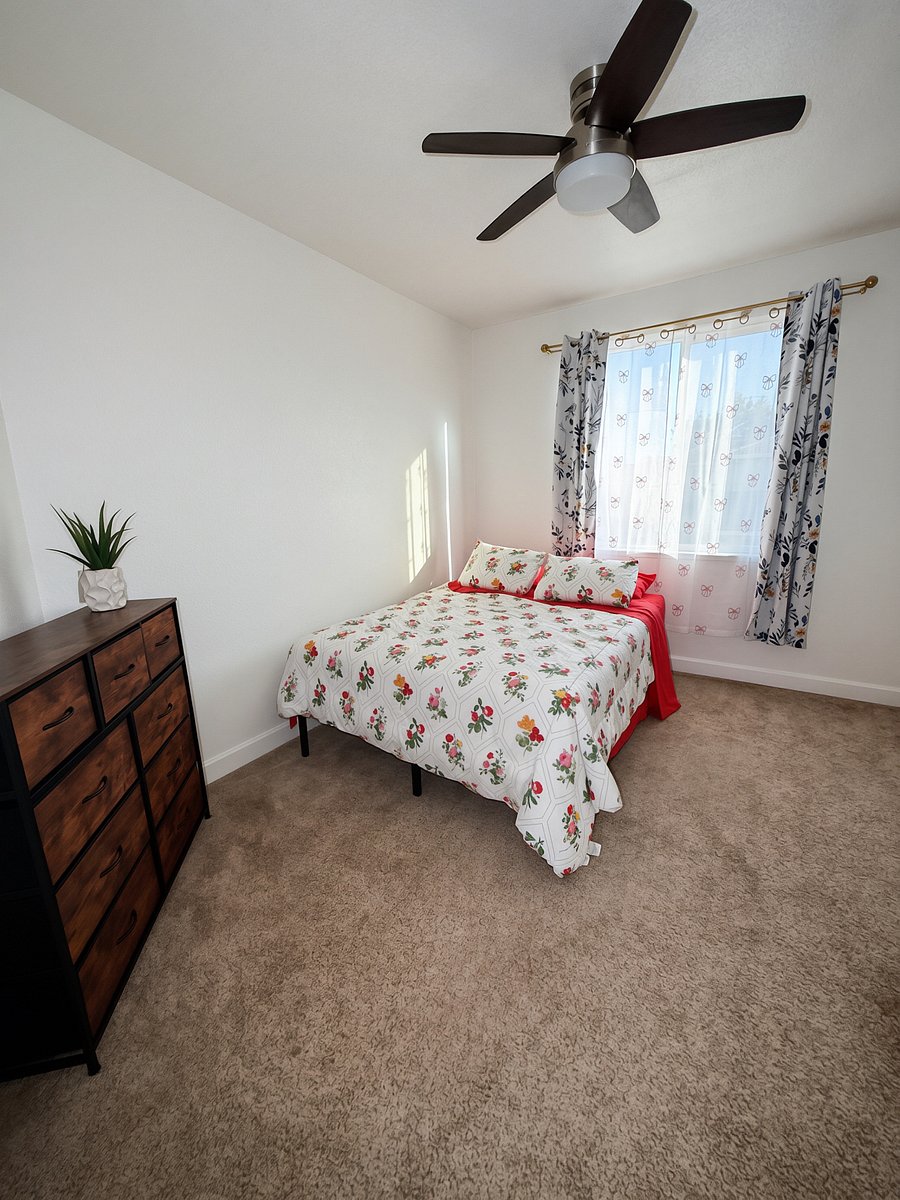 Bedroom 2 as you enter the hallway