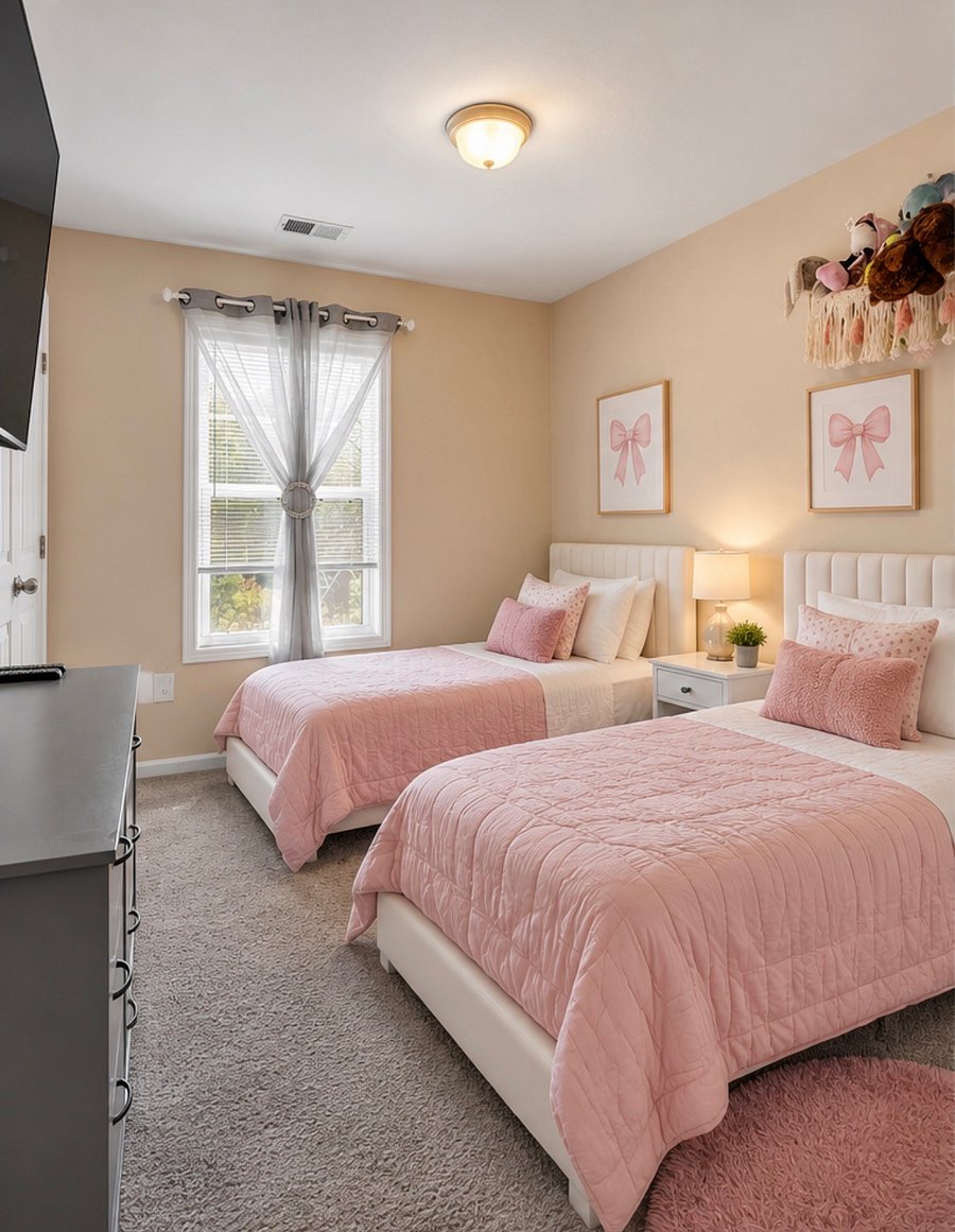 Bedroom 2 | Two Twin Beds | Sleeps 2 (Virtually Staged)