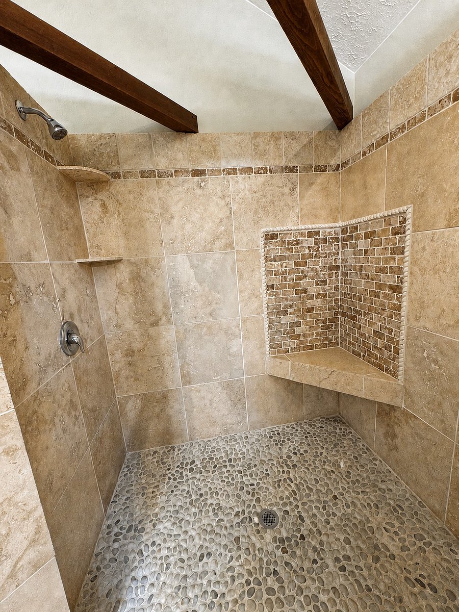 Master shower with double shower heads