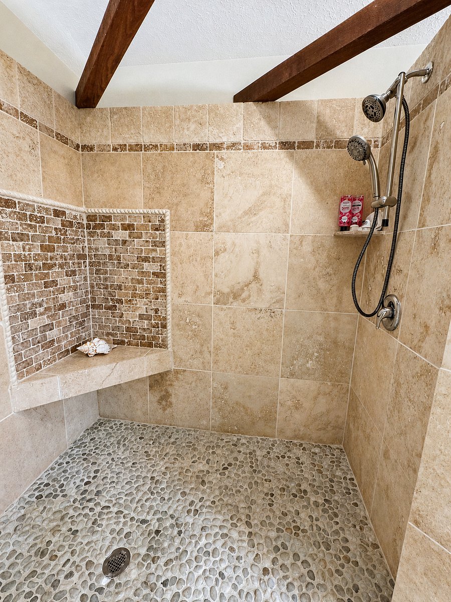 Master shower with double shower heads