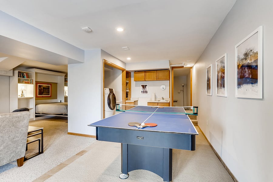 Lower Level with Queen Murphy, Kitchenette, Ping-Pong Table, Optional 6th Bedroom