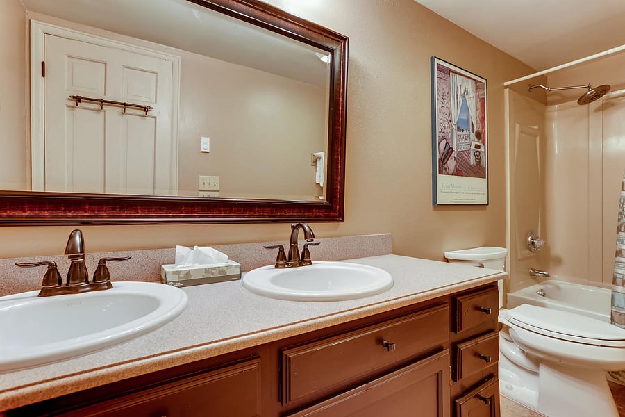 3rd Bathroom with Dual Vanity and Tub/Shower Combination