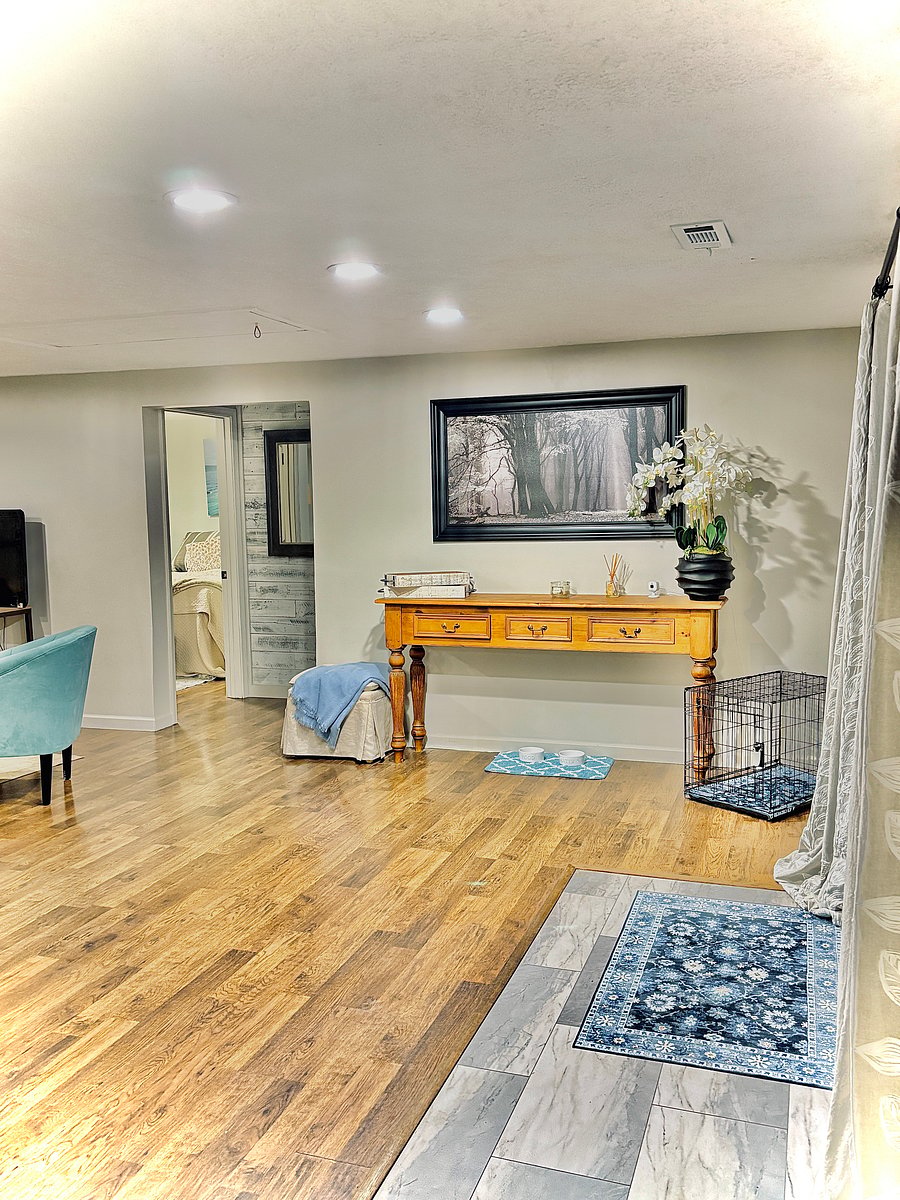 Lower level living area