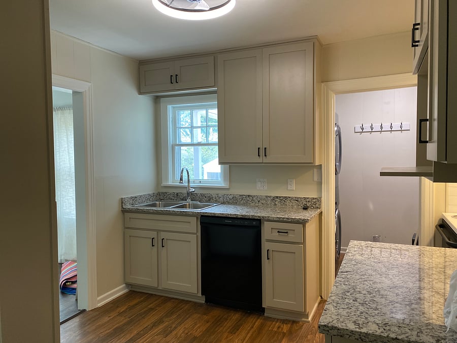 New dishwasher and ceiling fan