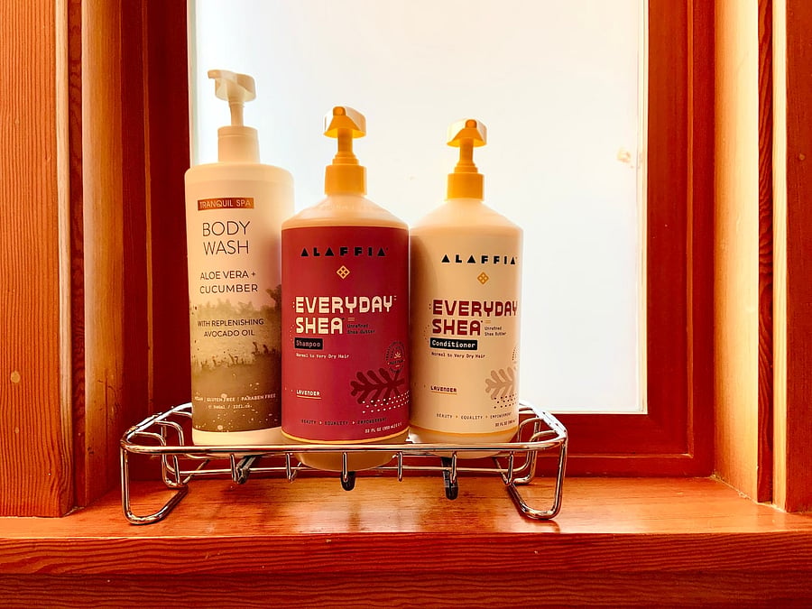 Take a soak in our claw foot tub. (PLEASE NOTE: this tub and shower requires stepping in and out, which can be a challenge for individuals with mobility concerns.)
