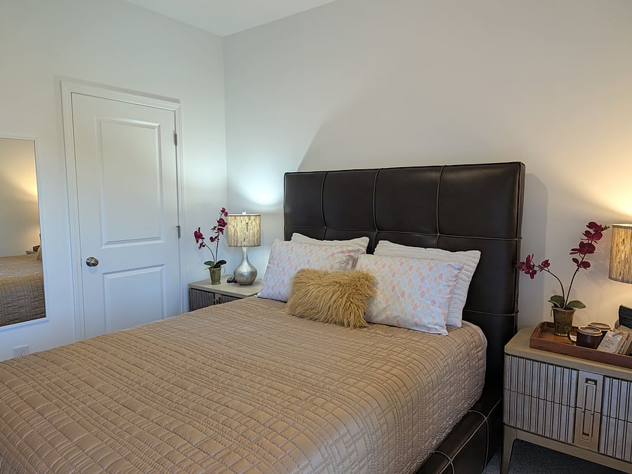 bedroom view from exterior door.