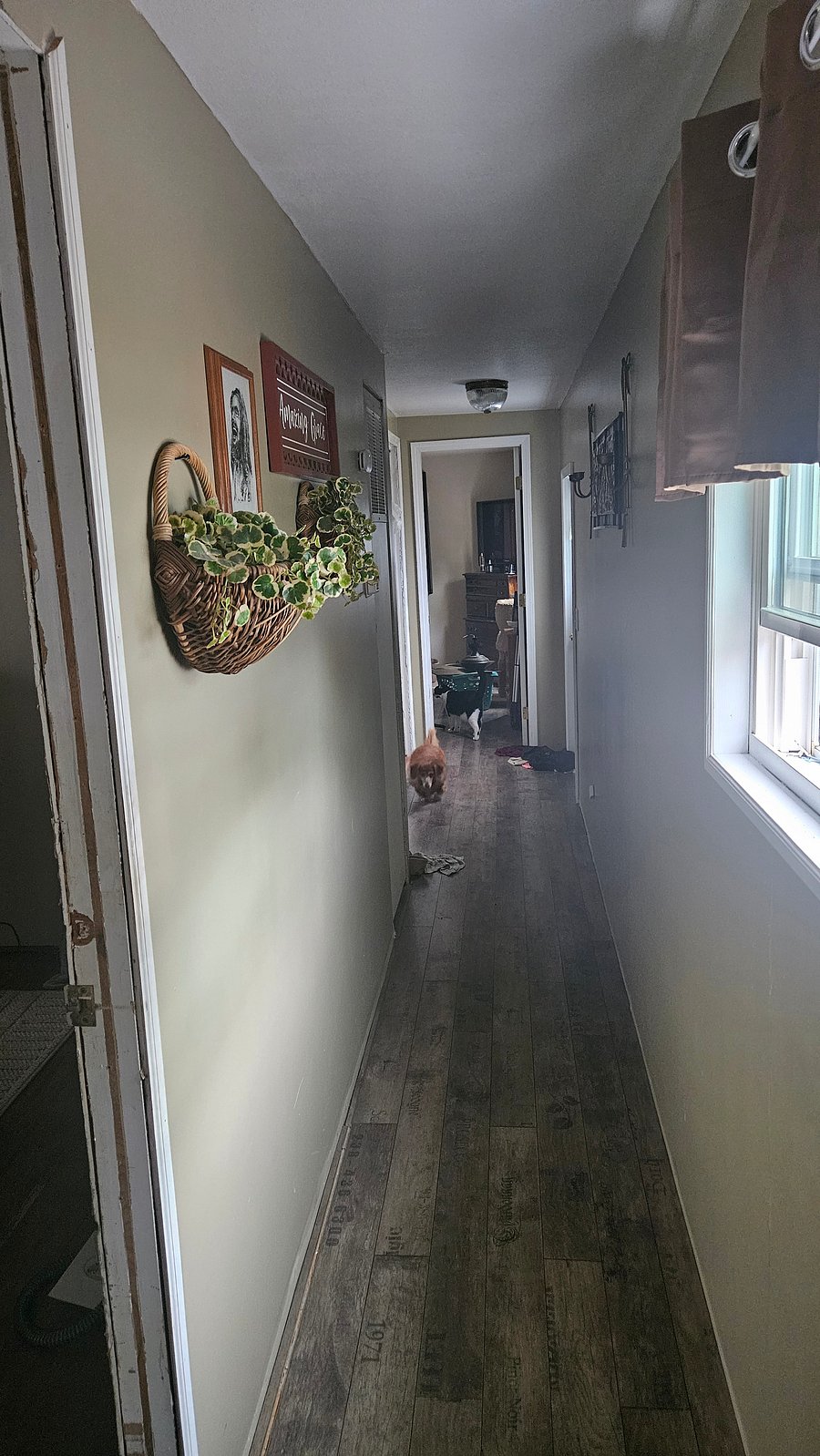Hallway from rental room to bathroom