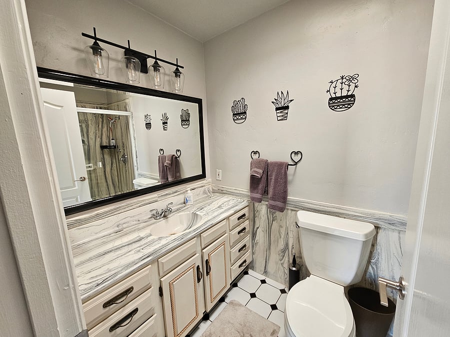 Hallway bathroom