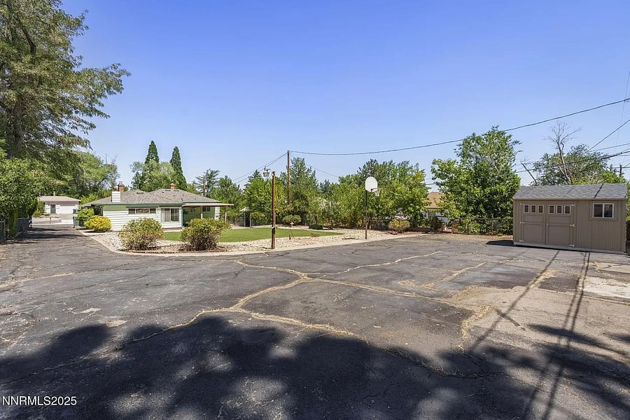 Backyard and driveway for plenty of parking.