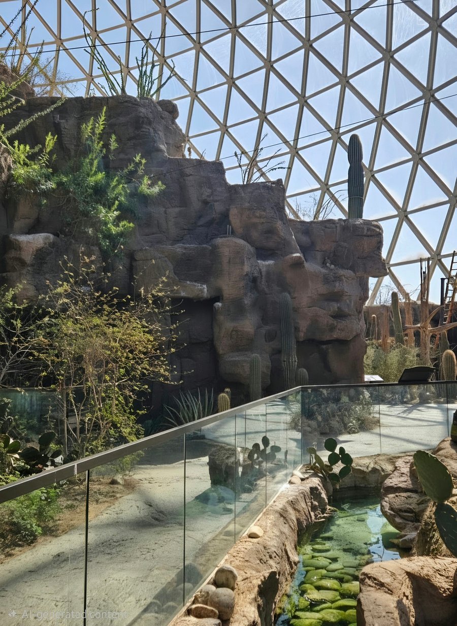 Another view of the dessert dome at the Henry Doorly Zoo