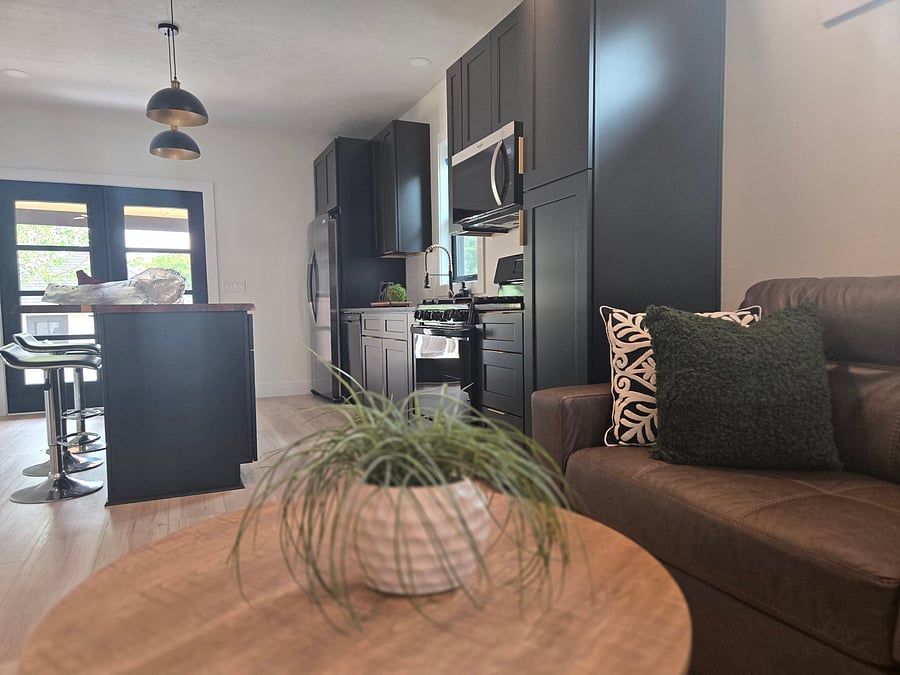 Convenient open concept to gather while cooking