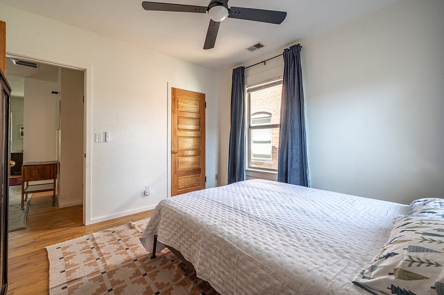 bedroom with walk in closet
