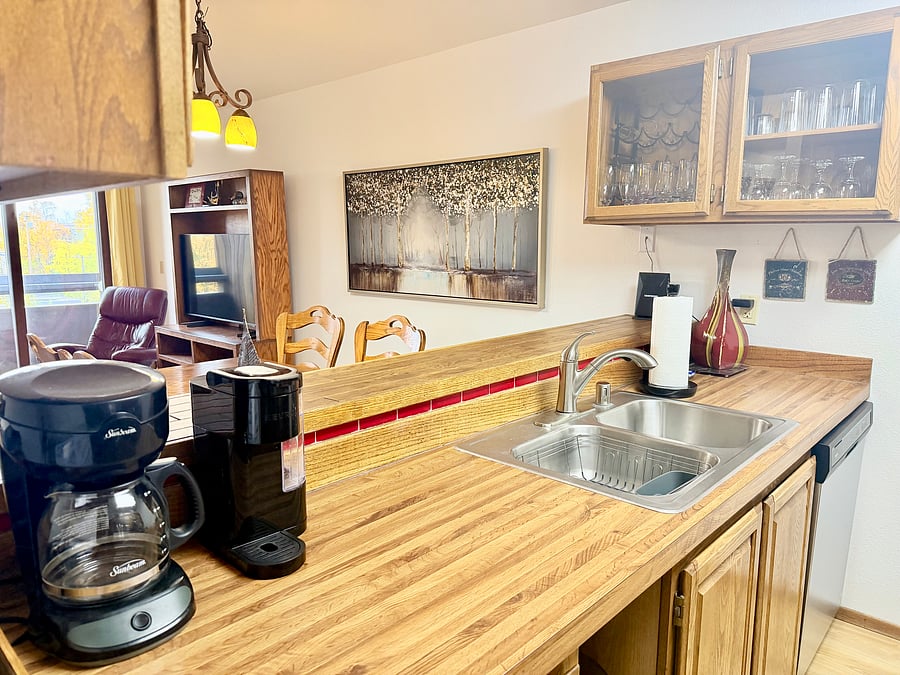     Fully equipped kitchen with everything you need to feel at home during an extended stay.