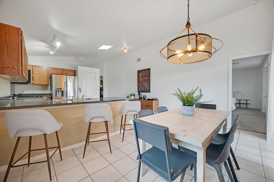 Comfortable dining space for shared meals, morning coffee, or catching up at the end of the day.
