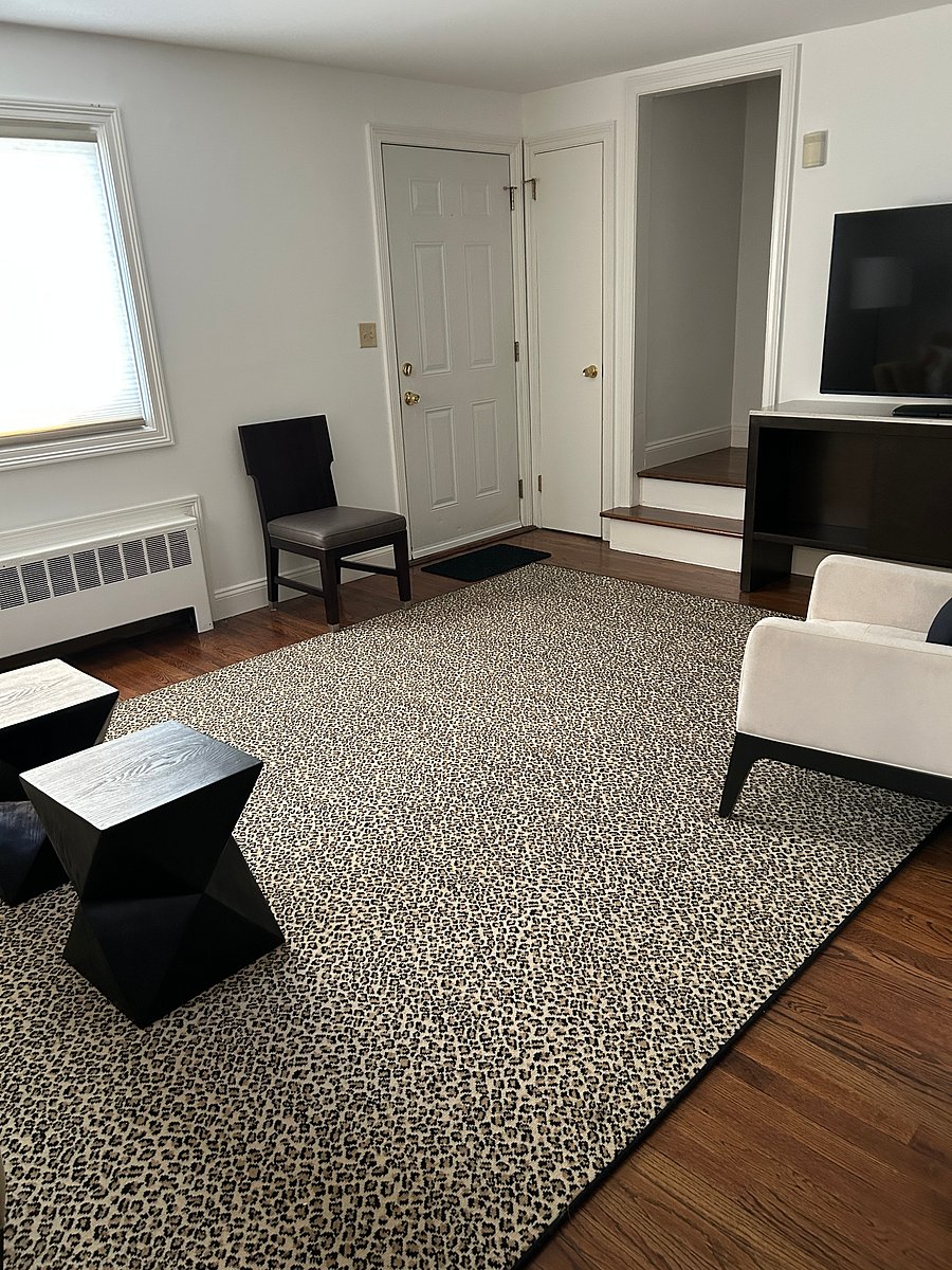 Living room looking to front door