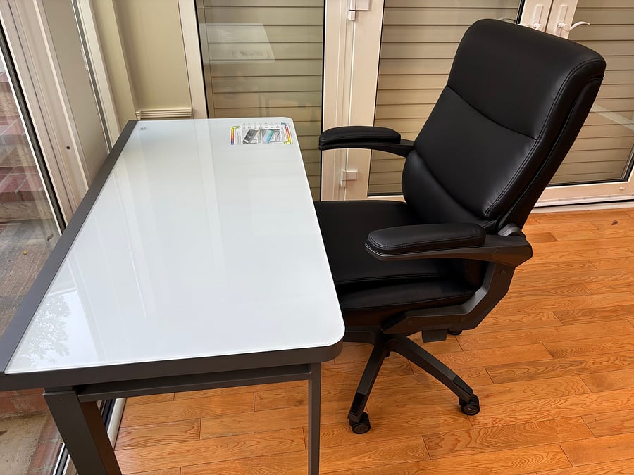 desk with a chair