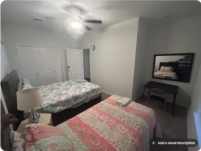 Bedroom overview - closet, mirror and dresser