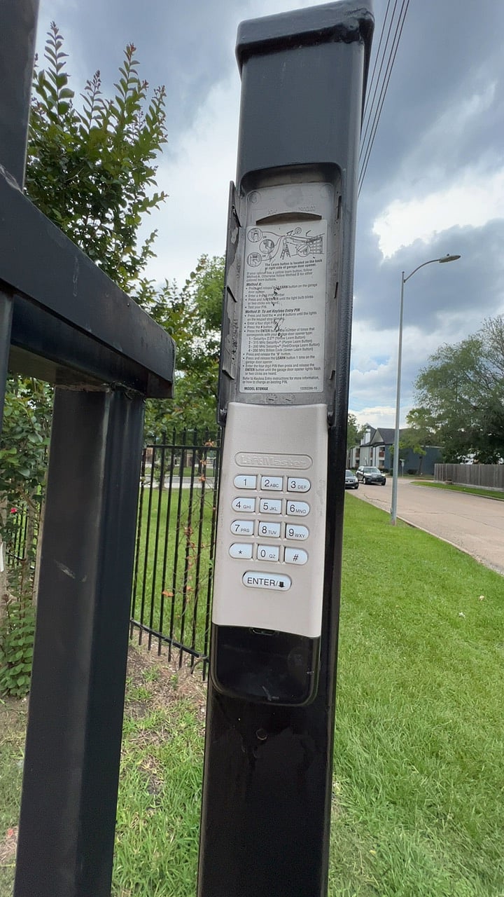 Key pad for gate entry