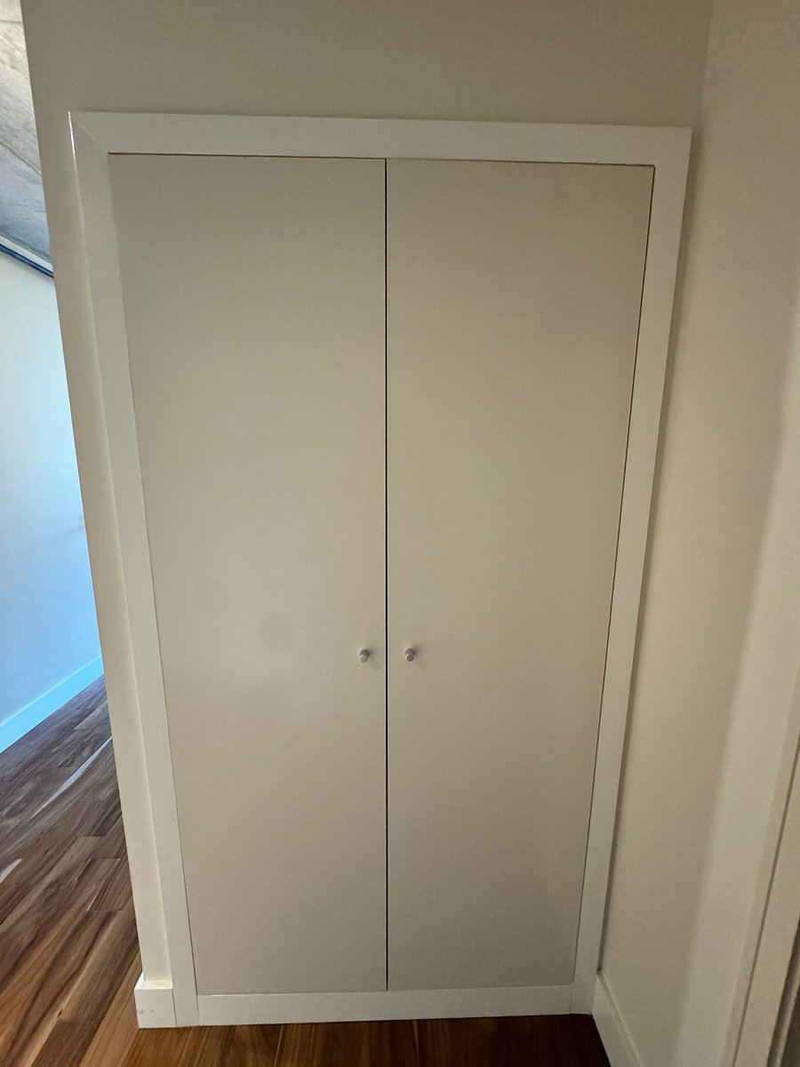 Separate shelving for linens and additional clothing or other items.