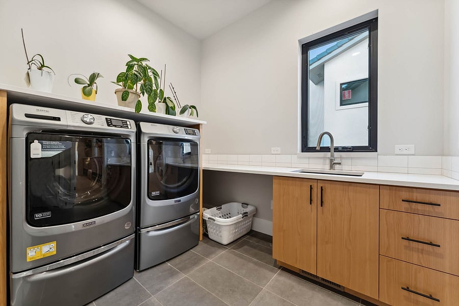 Washer and dryer. Accessible from primary and mudroom.
