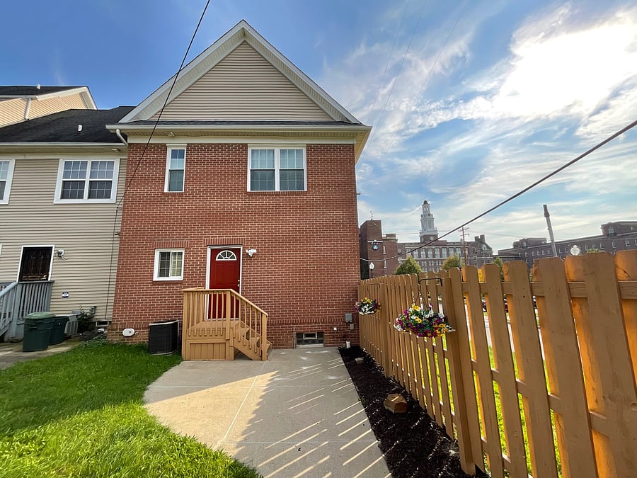 Rear of townhome