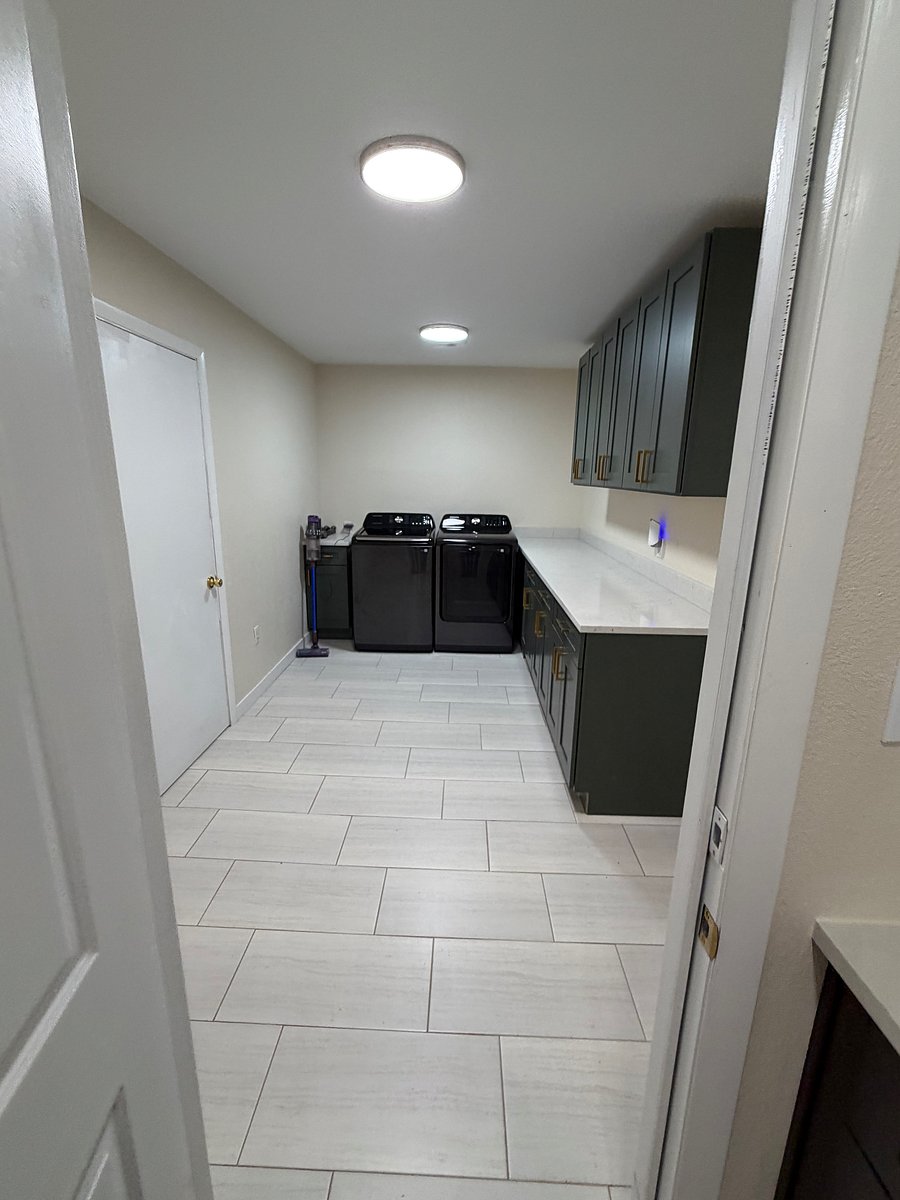 Fully stocked laundry room