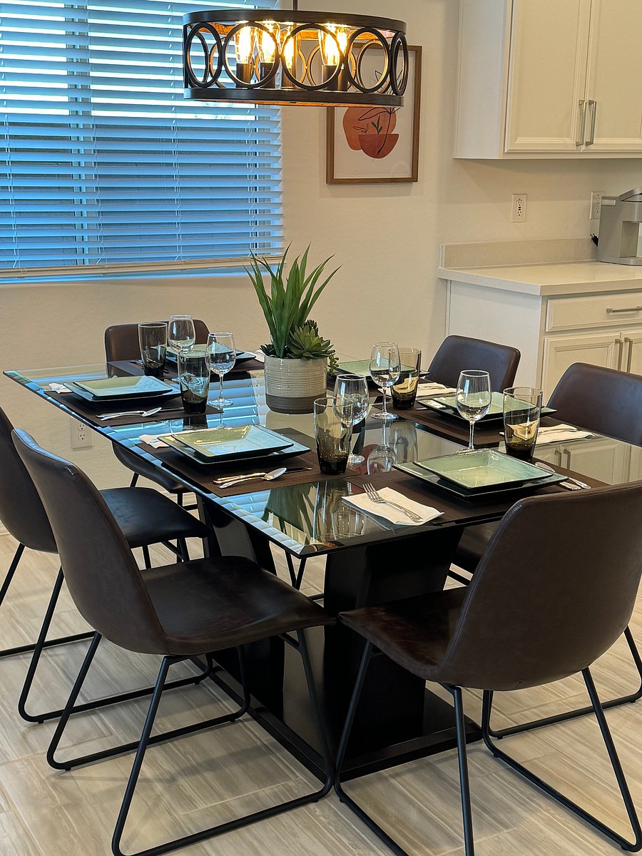 Comfortable seating for you and your family and guests.  Placemats too!