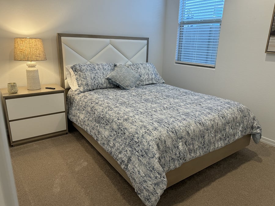 Second bedroom- also has a full sized dresser (out of view) that matches night stand.