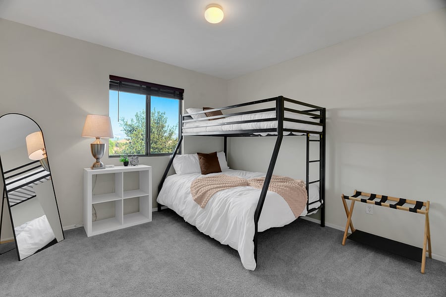 Fun and functional bunk room-perfect for kids, friends, or group stays. Charging station located in room.