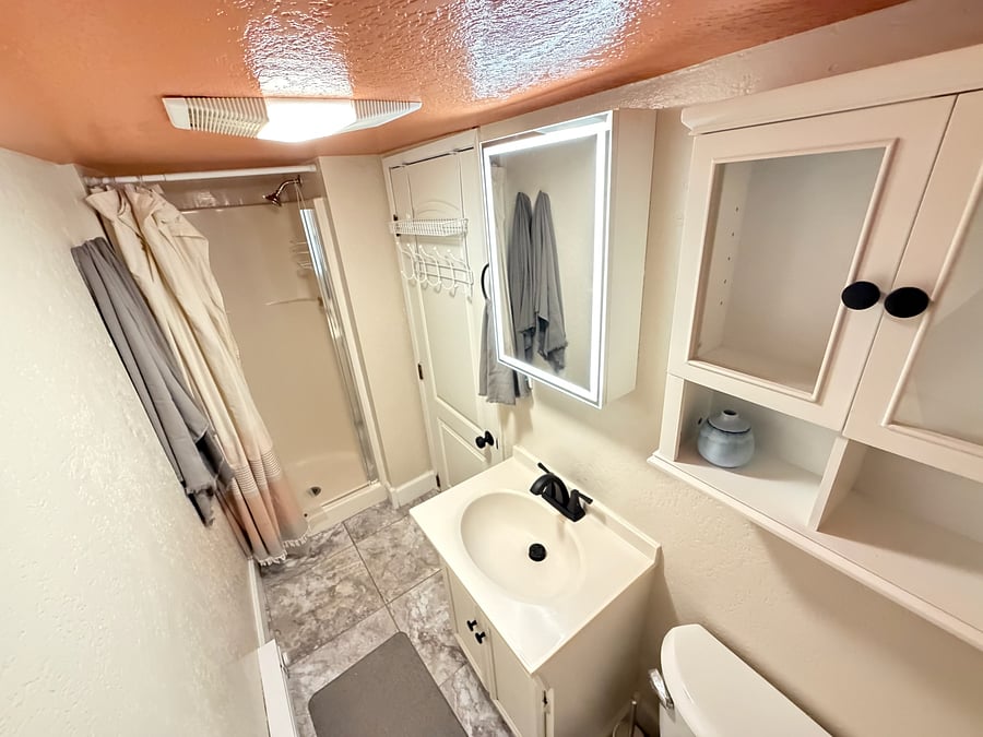 Bathroom with stand-in shower