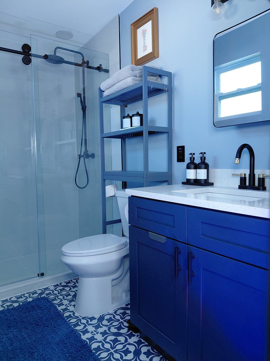 Luxe Modern Bathroom - Unwind in the full-sized, boutique-inspired bathroom with clean lines & chic finishes. Relaxing rain shower with hand spout & ample storage for all your personal toiletries creates a retreat designed for comfort & relaxation.