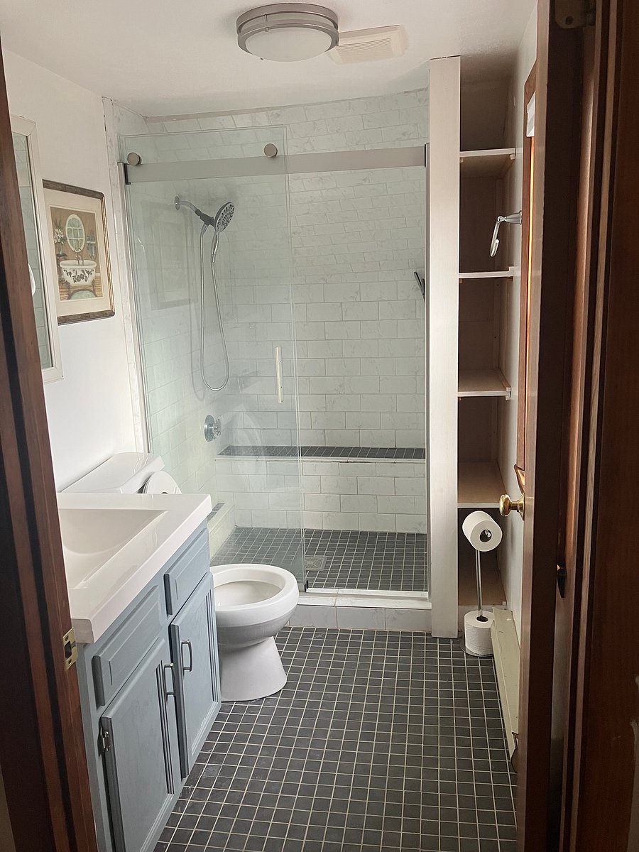 3rd floor shared full size bathroom with walk-in shower