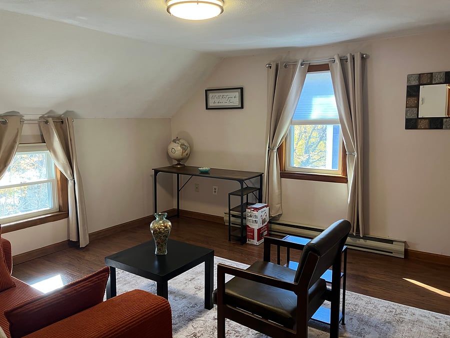 3rd floor shared living room, window views