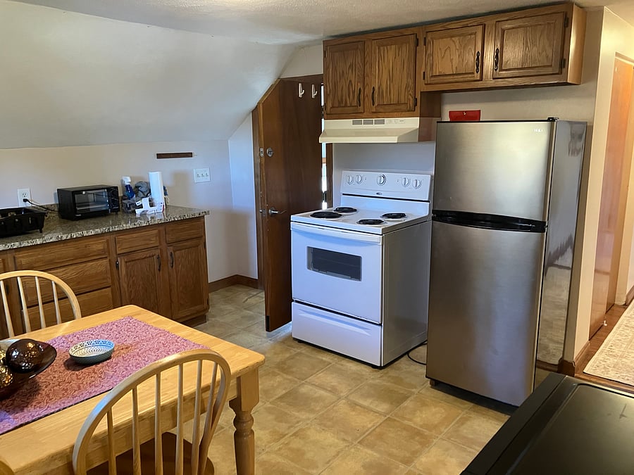 3rd floor shared kitchen, entrance door view