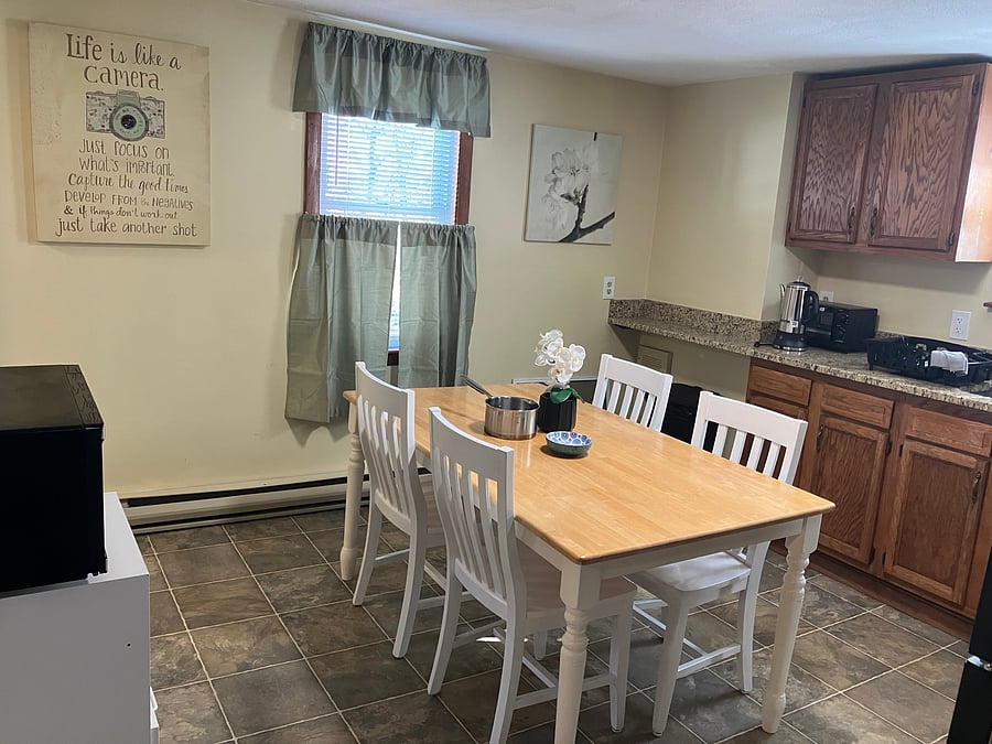 2nd floor shared kitchen, dining area view