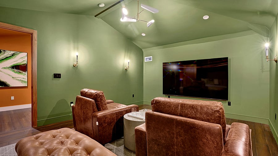 Media Room with Samsung 100" 4k Smart TV