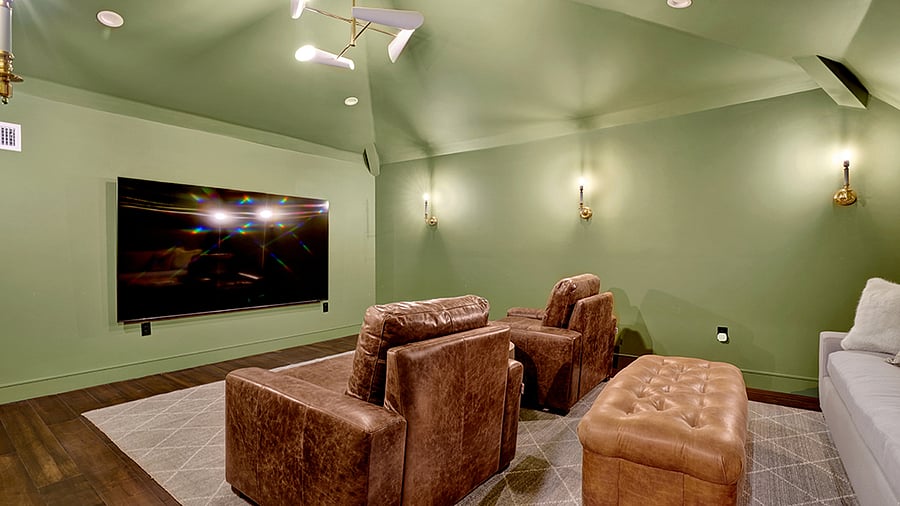 Media Room with Samsung 100" 4k Smart TV