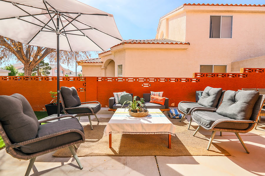 patio chairs and sitting area
