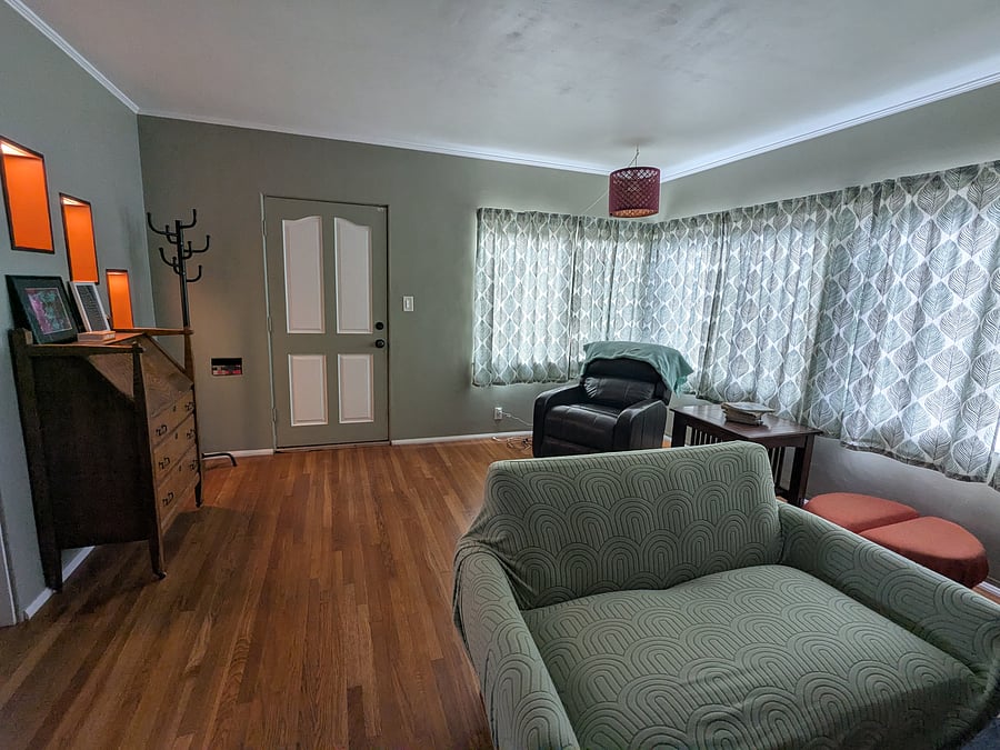 Living room and front door 