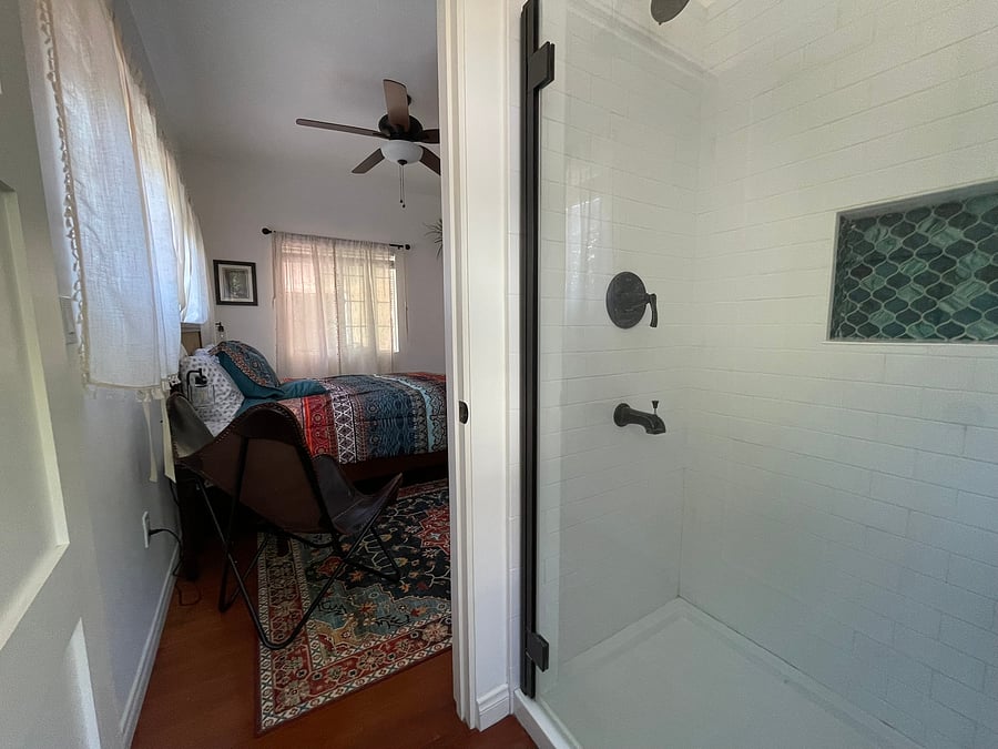 En suite walk-in shower