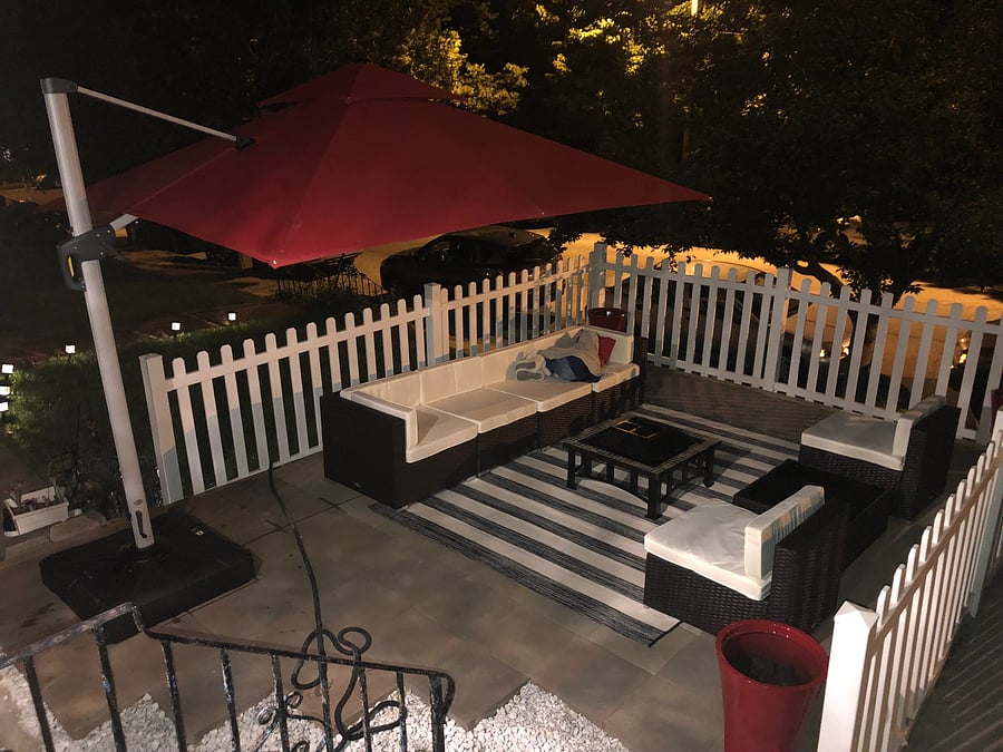 Front patio furniture is only available April through September.