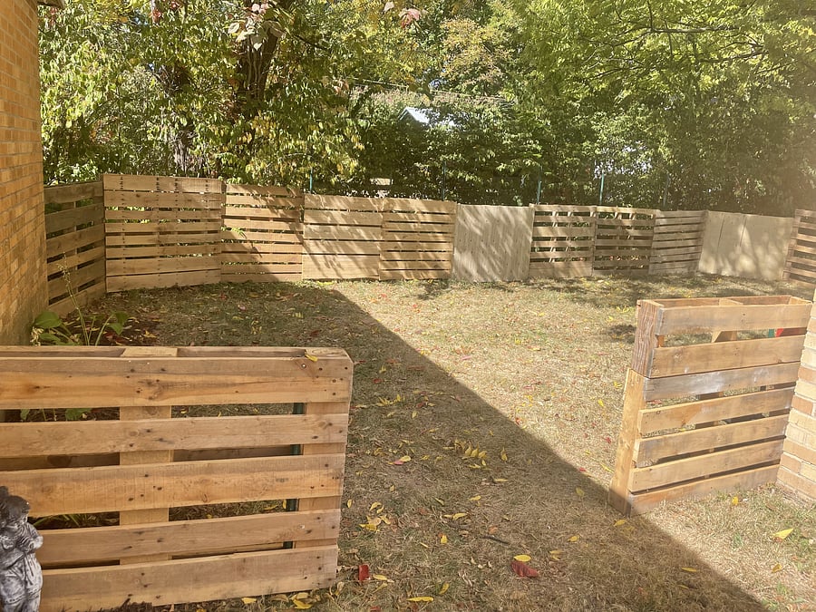 Fenced in back yard for (approved) furry family members