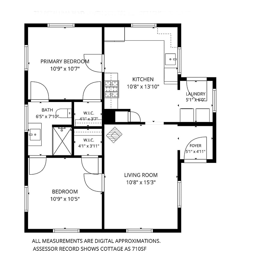 Efficient layout, good closet space, private fenced backyard is accessible through mudroom/laundry area.
