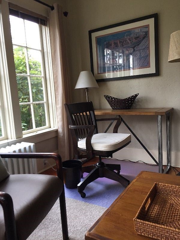 Desk area in main room