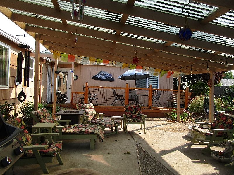 Covered patio to studio
