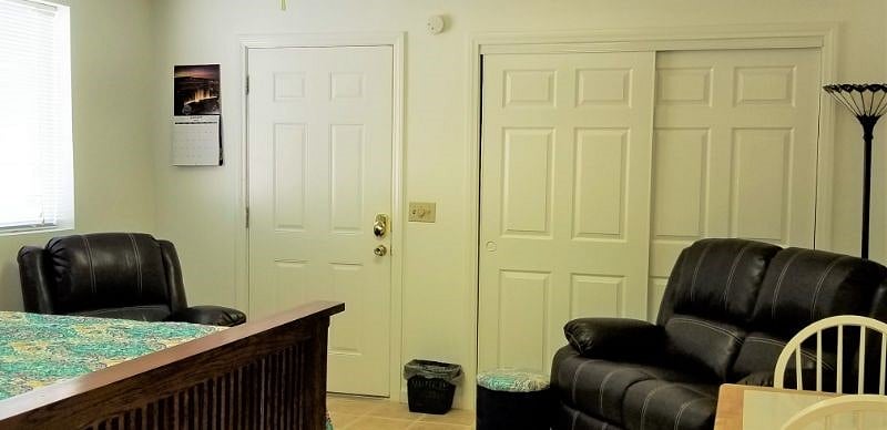 Entrance inside private studio
