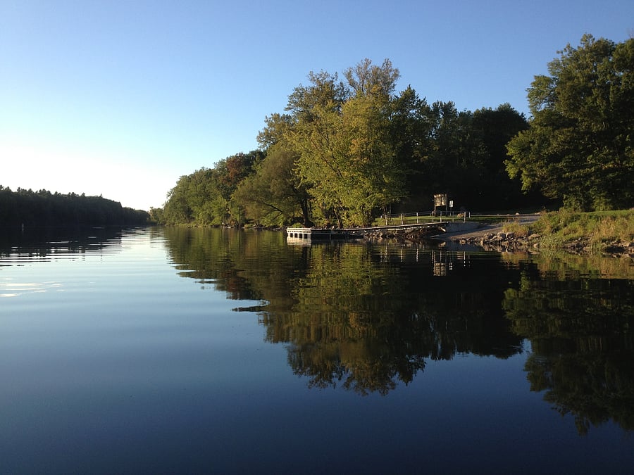 PUBLIC DOCK on the LAMOILLE RIVER just down the lane. 