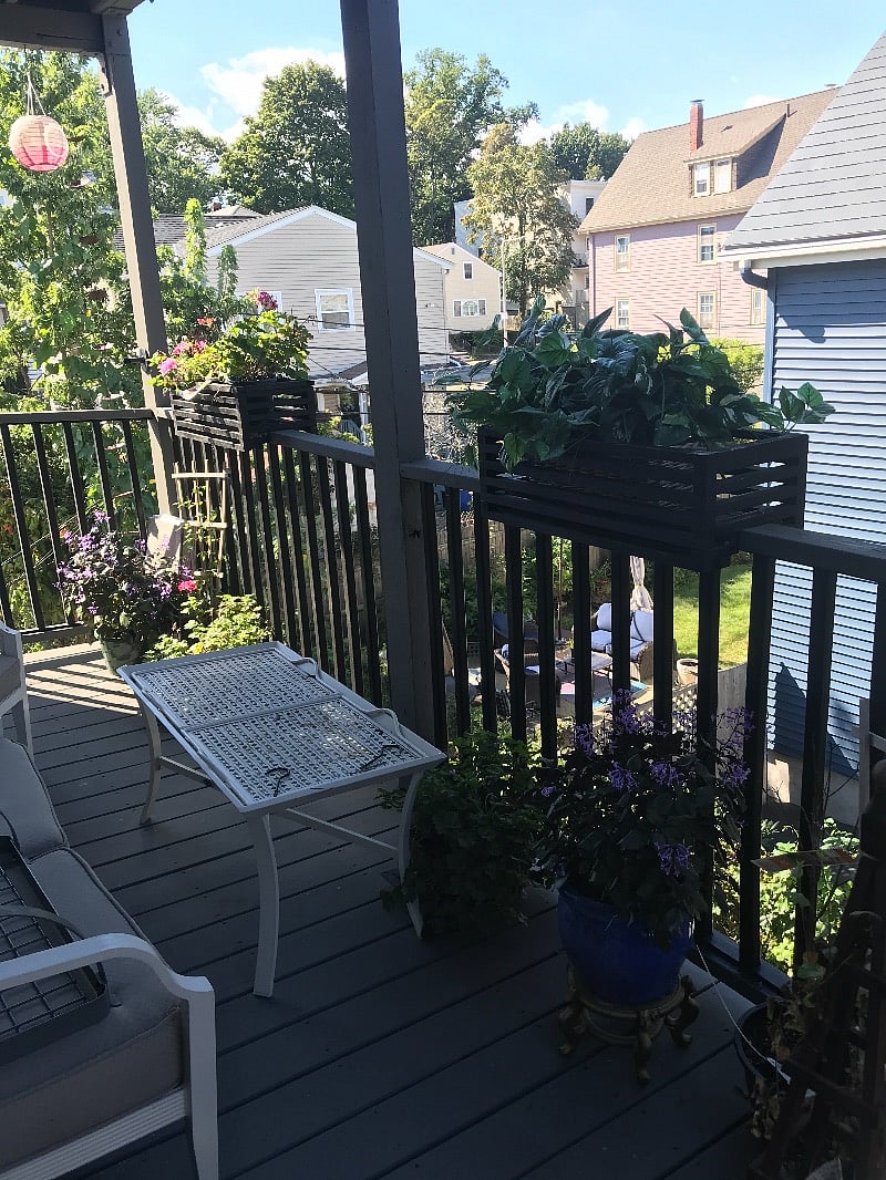 Covered back deck.