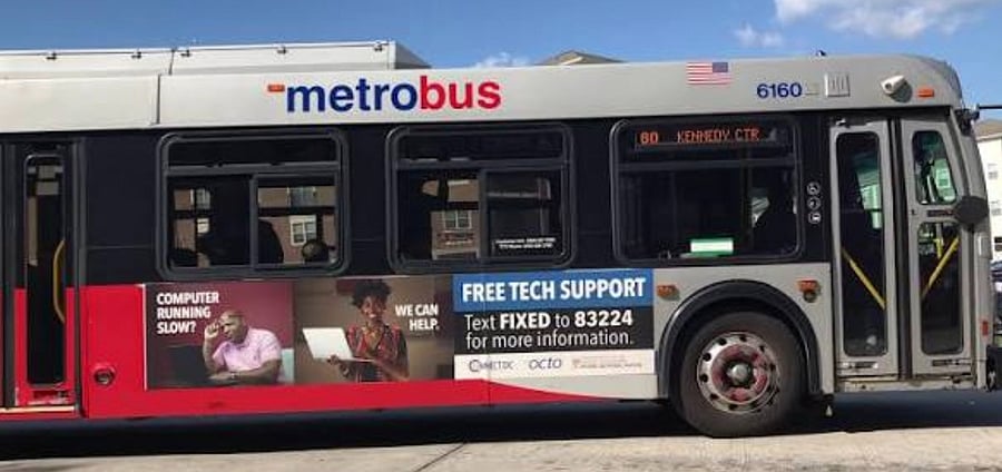 D-30 bus is 1.5 blocks from the house. It takes you to the Fort Totten Metro station, Brookland, and downtown.
